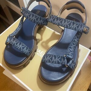 Michael Kors Denim Blue Dad Sandals
